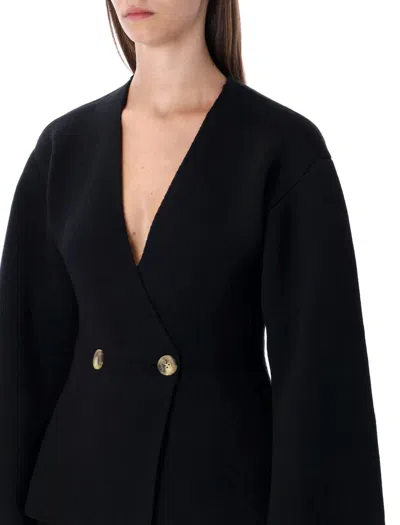 By Malene Birger Tinley Ribbed Double-breasted Sweater In Black
