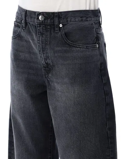 Frame Cropped Trousers Frayed Hem Design In Blue