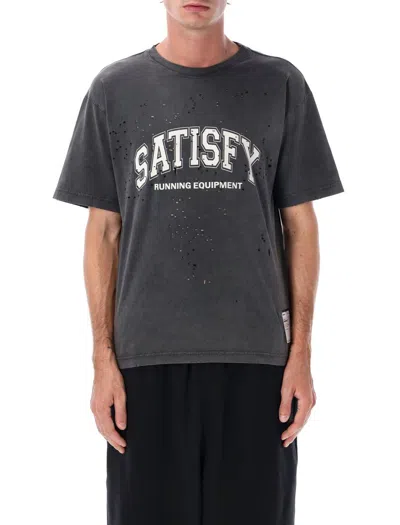Satisfy Moth Tech Logo Tee Tee In Gray