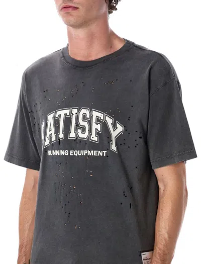 Satisfy Moth Tech Logo Tee Tee In Gray