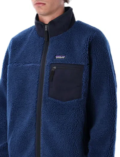 Patagonia Retro-x Jacket With Zip Chest Pocket In Blue
