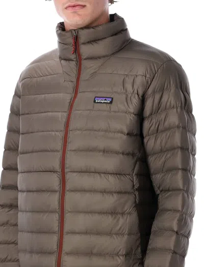 Patagonia Lightweight Down Sweater Outerwear Jacket In Brown