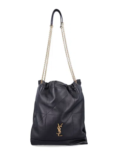 Saint Laurent Jamie 4.3 Pochon Ysl Shoulder Bag In Quilted Leather In Black