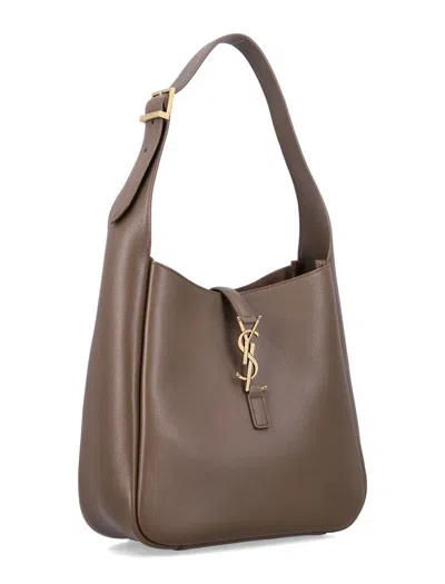 Saint Laurent Le 5 À 7 Supple Small Leather Shoulder Bag In Brown