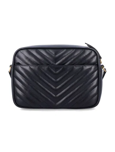 Saint Laurent Lou Quilted Leather Cross-body Bag In Black