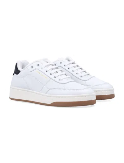 Saint Laurent Low-top Sneakers With Contrast Heel Tab In White