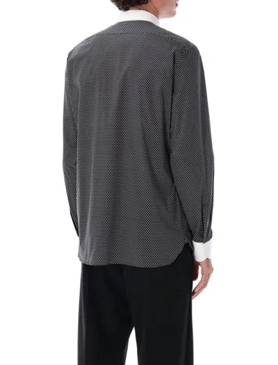 Tom Ford Cotton Contrast-trim Shirt In Black