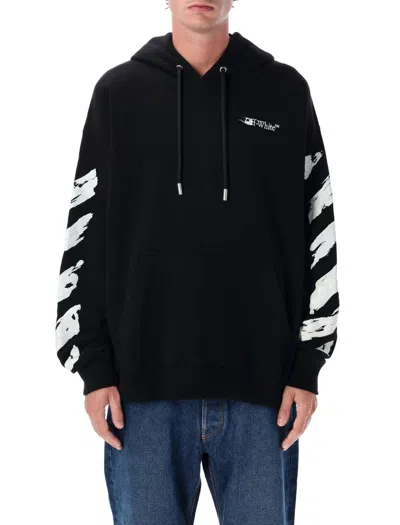 Off-white Ink Arrow Skate Hoodie In Black