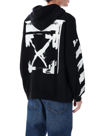 Off-white Ink Arrow Skate Hoodie In Black