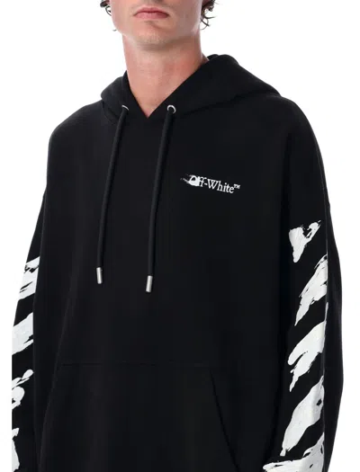 Off-white Ink Arrow Skate Hoodie In Black