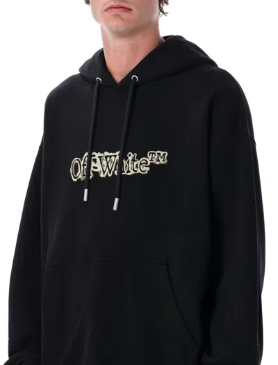 Off-white Black Skate Cloudy Arrow Hoodie In Animal Print