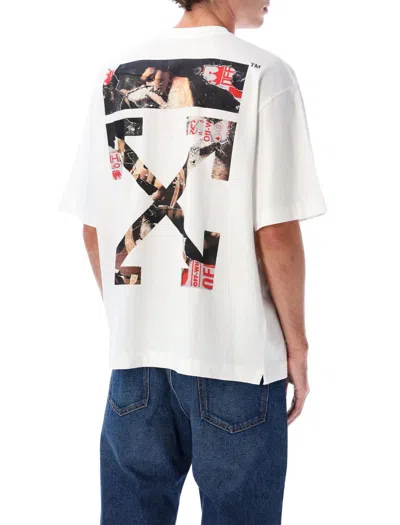 Off-white Graphic Print Short Sleeve Skate T-shirt In White