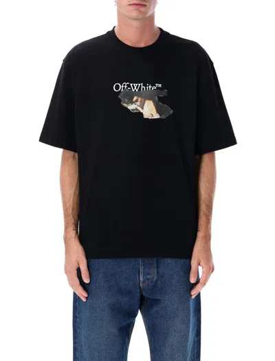 Off-white Black Cotton Paint Arrow Skate T-shirt In Black