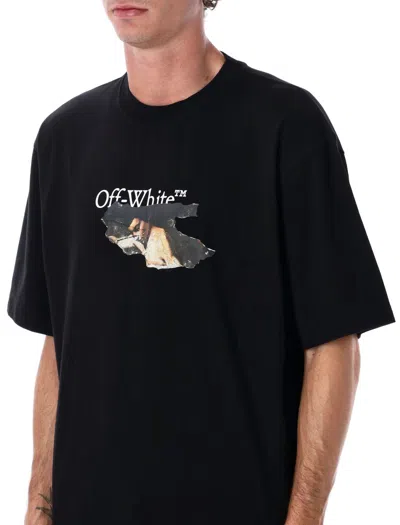 Off-white Black Cotton Paint Arrow Skate T-shirt In Black