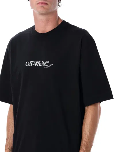Off-white Graphic Print Short Sleeve Skate T-shirt In Black