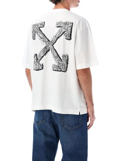 Off-white Scribble Arrow Skate T-shirt In White
