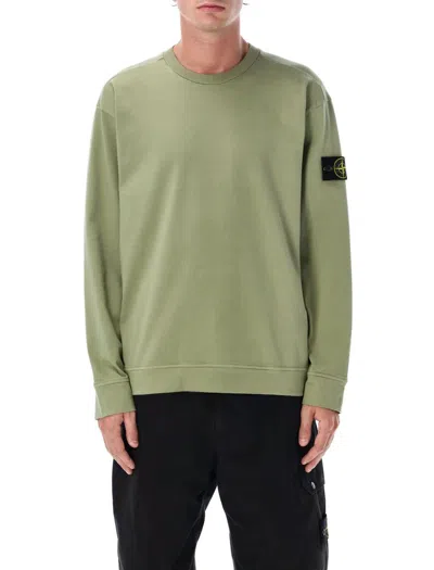 Stone Island Heavy Cotton Crewneck Sweatshirt In Animal Print