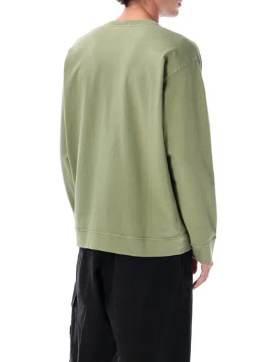 Stone Island Heavy Cotton Crewneck Sweatshirt In Animal Print