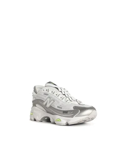 New Balance '1000' White Fabric Blend Sneakers In White
