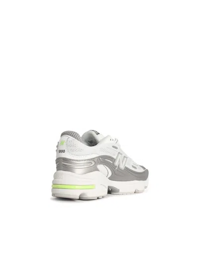 New Balance '1000' White Fabric Blend Sneakers In White