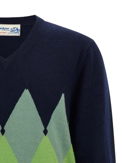 Ballantyne Argyle Pattern Sweater Sweaters And Cardigans Blue