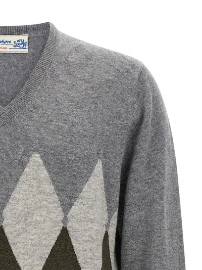 Ballantyne Argyle Pattern Sweater Sweaters And Cardigans Gray
