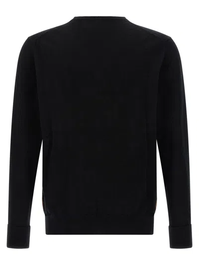 Ballantyne Argyle Pattern Sweater Sweaters And Cardigans Black In Blue
