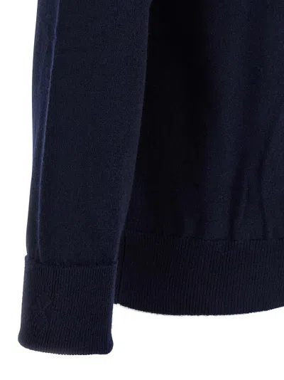 Ballantyne Plain V-neck Sweater In Blue