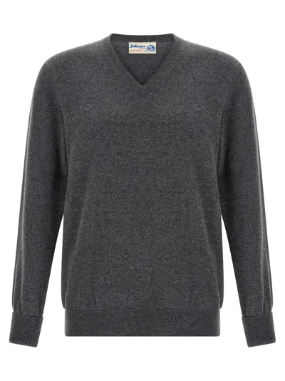 Ballantyne V-neck Sweater Sweaters And Cardigans Gray In Gray