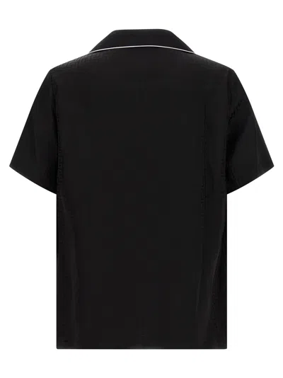 Balmain Varsity Style Shirt Featuring Contrast Piping In Black