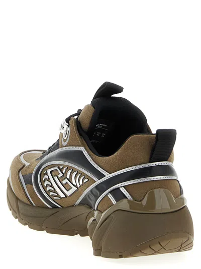 Balmain Sneakers  Men Color Green In Brown