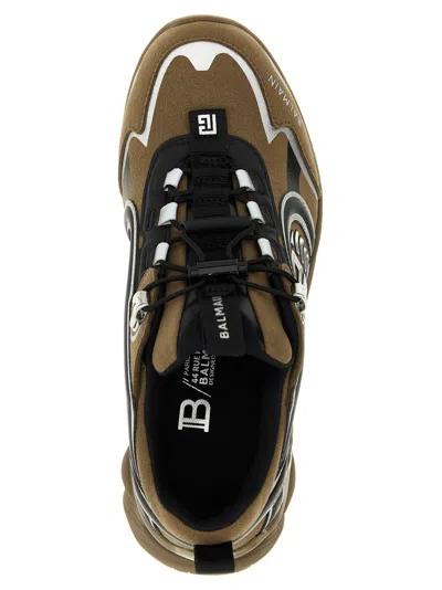 Balmain Sneakers  Men Color Green In Brown