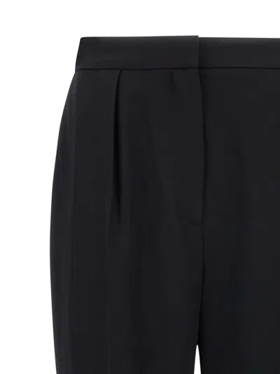 Balmain Tailored Pants Pleated Sash Detail In Black