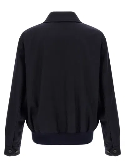 Baracuta Melton G18 Sweater Jacket With Buttoned Cuffs In Blue