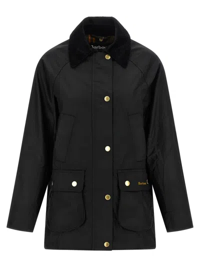 Barbour Waxed Cotton Casual Jacket With Corduroy Collar In Multi