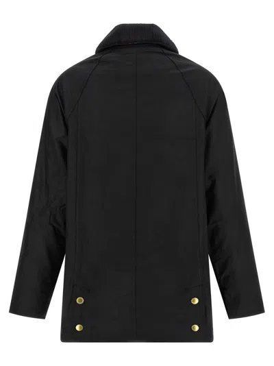 Barbour Waxed Cotton Casual Jacket With Corduroy Collar In Multi