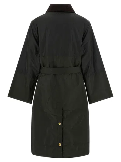 Barbour Belted Tartan-cuff Coat In Multi
