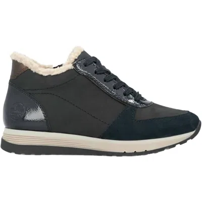 Rieker Women's Synthetic High-top Sneakers In Pazifik/pazifik In Multi