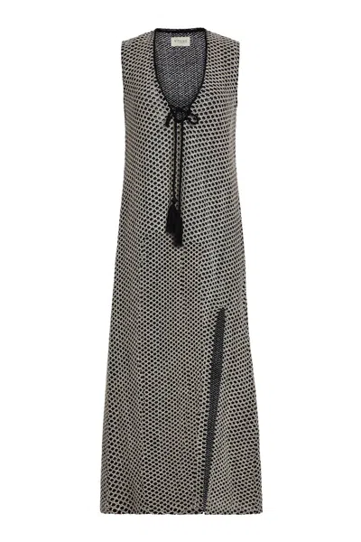 Sitano Sorrento Coverup In Black & Ivory In Gray