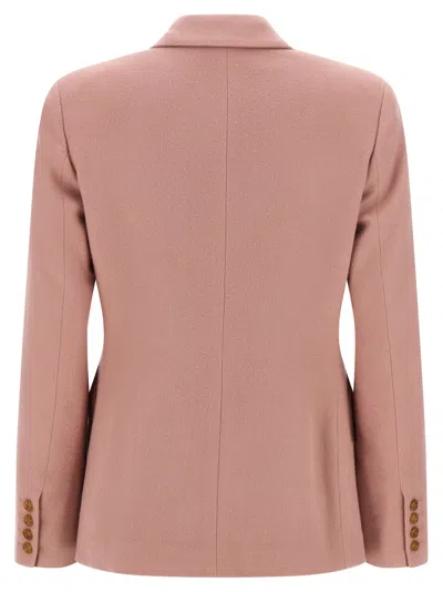 Blazé Milano Double-breasted Round-pockets Blazer In Pink