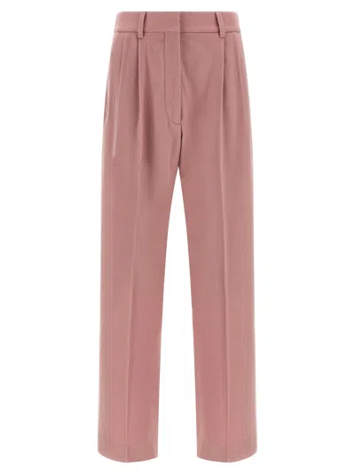 Blazé Milano Pleated Tailored Trousers In Pink