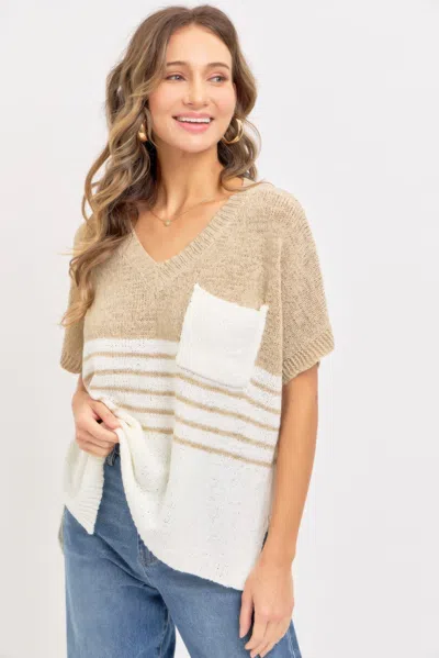 Truedames Casual Oversized Knit Top In Multi