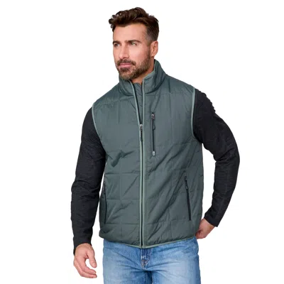 Free Country Men's Maple Creek Iv Box Quilted Puffer Vest In Green