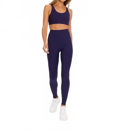 The Upside Peached High Rise Pants In Navy Blue In Animal Print
