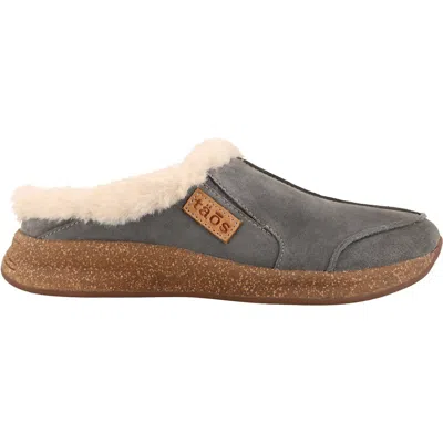 Taos Women's Future Suede Clog Slipper In Dark Grey In Gray