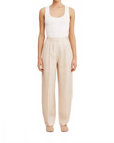 Posse Lucille Stripe Trouser In Beige In Neutral