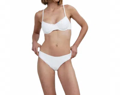 Solid & Striped Daphne Eyelet Bikini Bottom In White In White