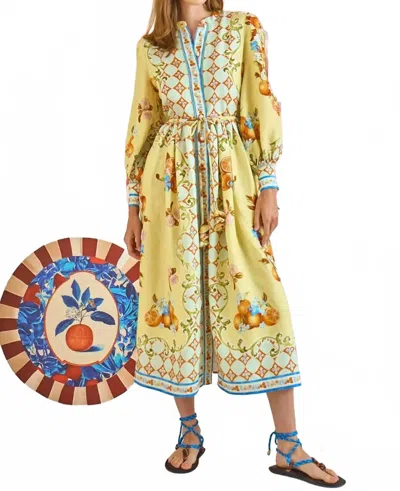 Hunter Lillian Midi Dress In Gasparilla Gardens In Multi