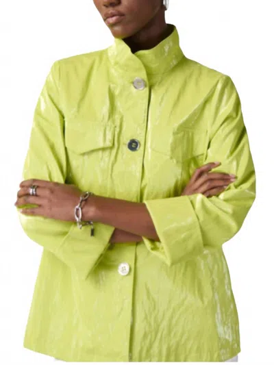 Joseph Ribkoff Water-resistant Novelty Boxy Jacket In Key Lime In Green