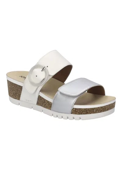 Josef Seibel Quinn 14 Wedge Slide Sandal In Silver